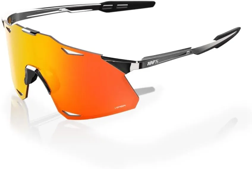 100% Hypercraft Sunglasses - Black Chrome; HiPER Red Mirror