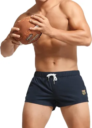 52hertz Men's Workout Athletic Running Shorts with Drawstring Summer Elastic Waistband Lounge Casual Shorts with Pockets