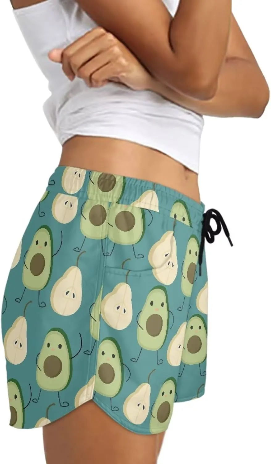 AFPANQZ Women Casual Shorts with Pockets Flat Front Hot Pants Running Yoga Breechcloth