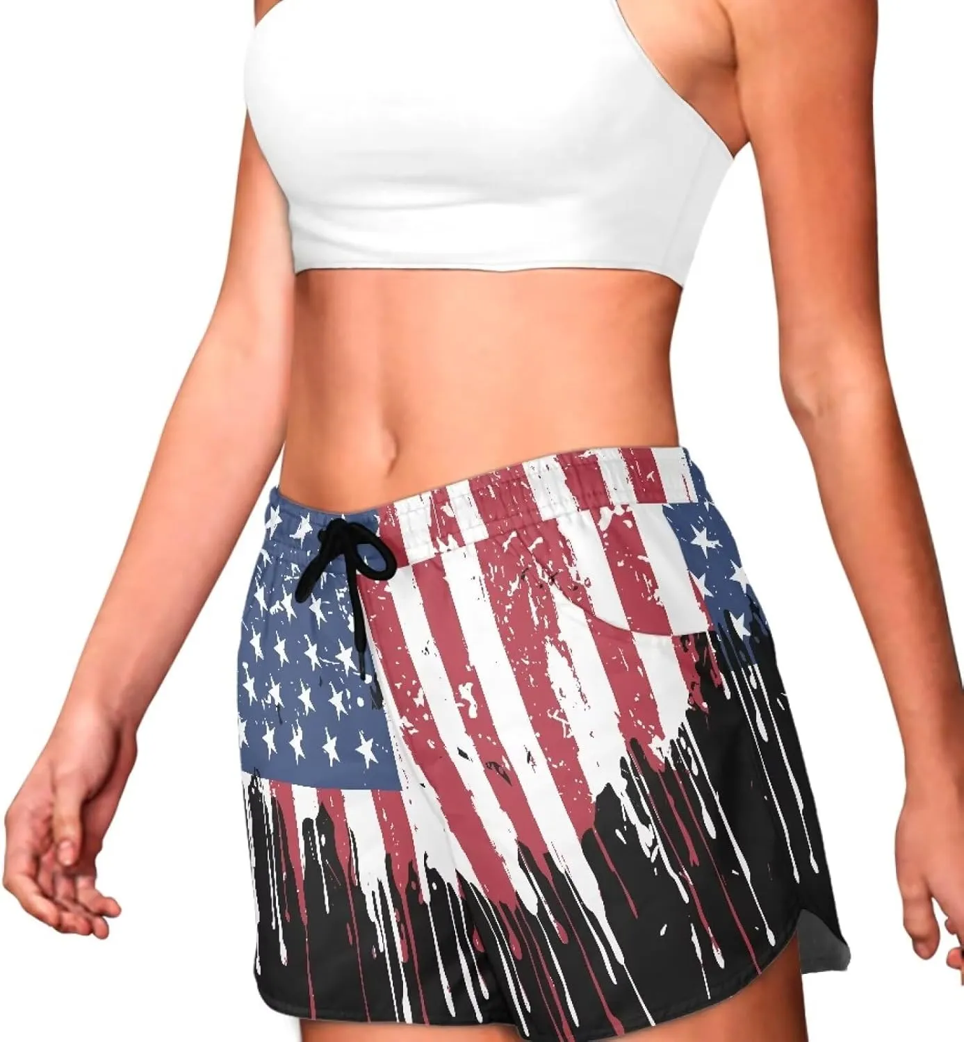 AFPANQZ Women Casual Shorts with Pockets Flat Front Hot Pants Running Yoga Breechcloth
