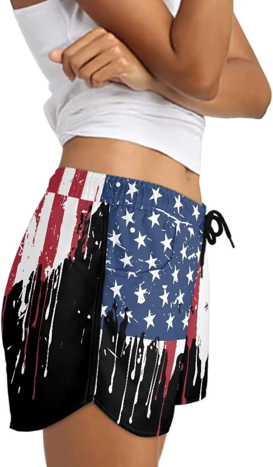 AFPANQZ Women Casual Shorts with Pockets Flat Front Hot Pants Running Yoga Breechcloth