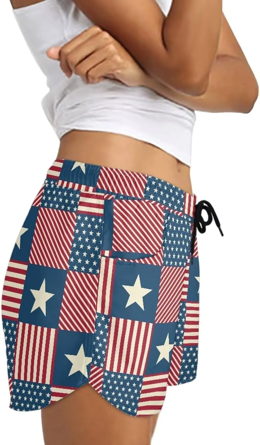AFPANQZ Women Casual Shorts with Pockets Flat Front Hot Pants Running Yoga Breechcloth