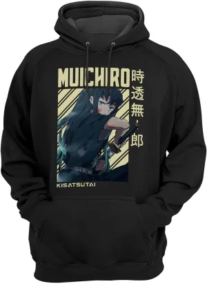 Anime Hoodie, Manga Hoodie, Japanese Cosplay, Otaku Merch Gift Hooded, Graphic Streetwear for Kids, Men, Women B-9 Black