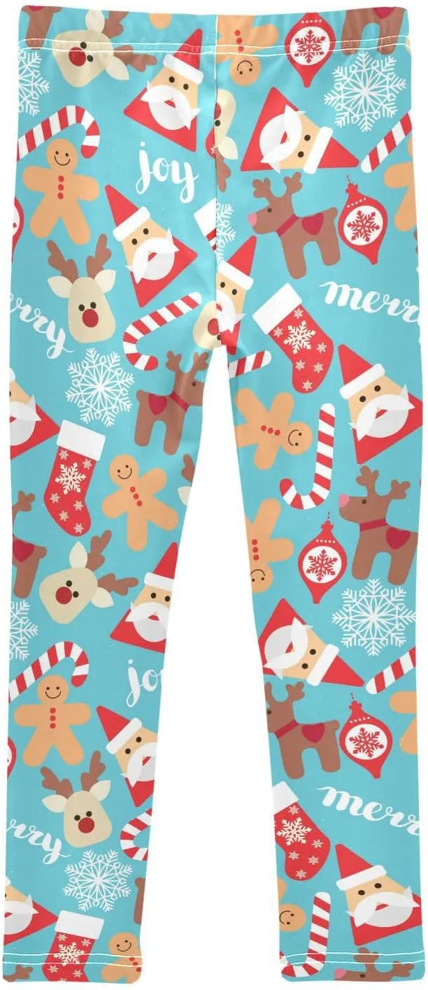 Aslsiy Girls Leggings Stretch Toddler Tights Pants Full Length Dance Yoga Pants 4-10T