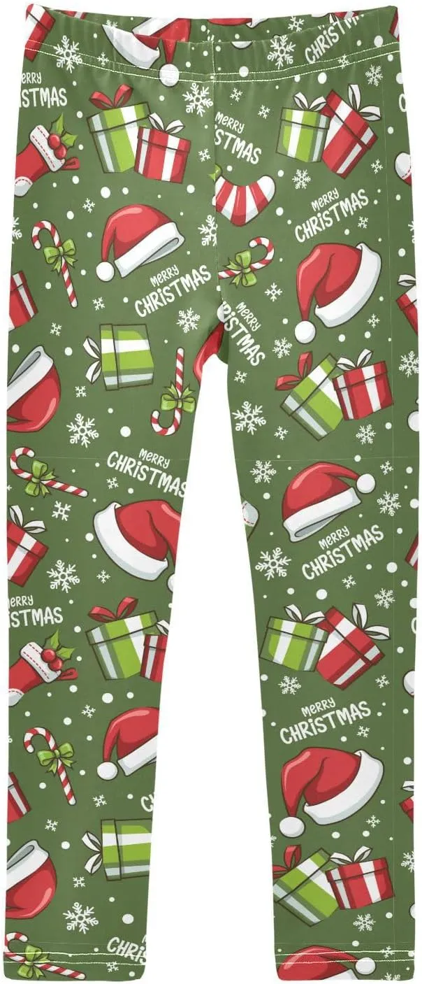 Aslsiy Girls Leggings Stretch Toddler Tights Pants Full Length Dance Yoga Pants 4-10T