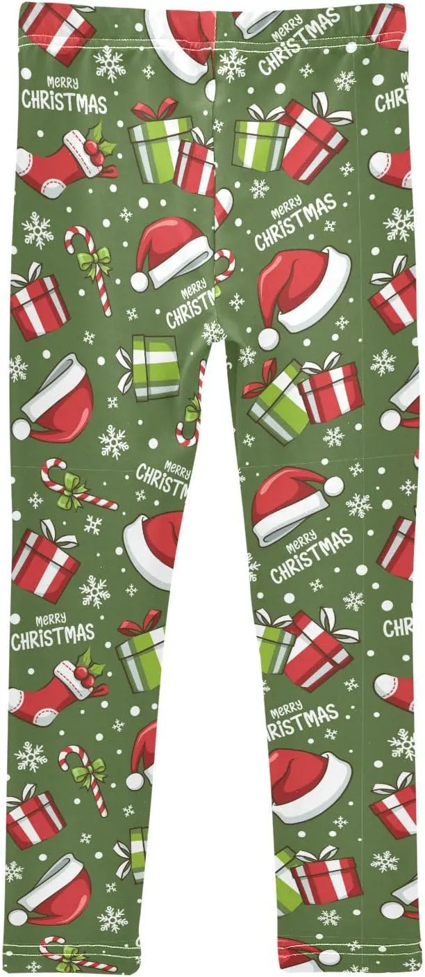 Aslsiy Girls Leggings Stretch Toddler Tights Pants Full Length Dance Yoga Pants 4-10T
