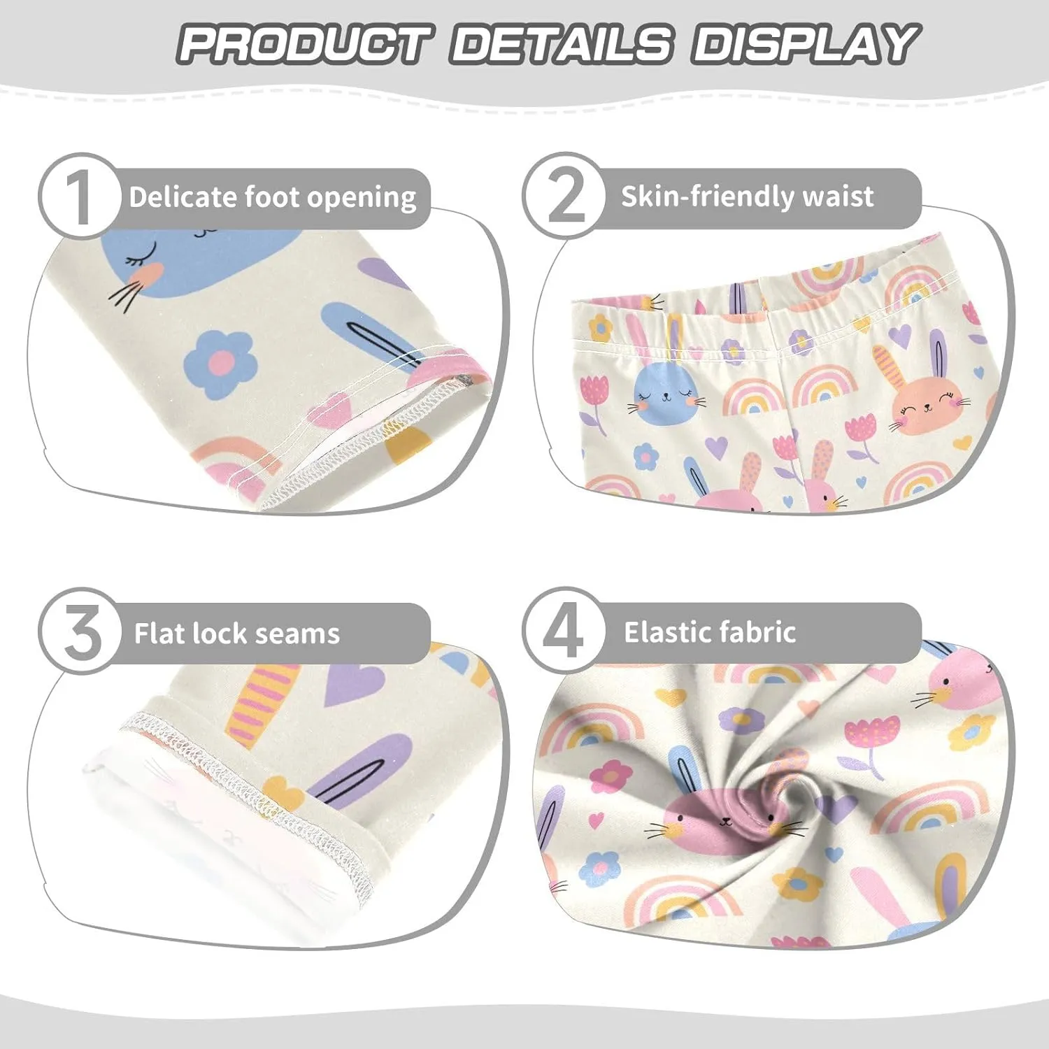 Aslsiy Girls Stretch Leggings Toddler Tights Pants Full Length Dance Yoga Pants 4-10T