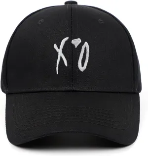 Baseball Cap, Hip Hop Stylish Trucker Hat for Men & Women, XO Embroidered Adjustable Streetwear Cap for Casual & Outdoor Wear
