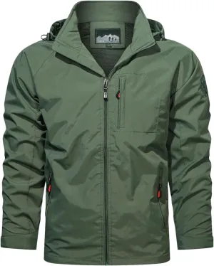 Baseball Clothes Rain Jacket for Men Lightweight Sport Jackets Mountain Hooded Coat Fall Hiking Fishing Coats