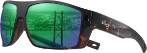 Bevi Polarized Square Sunglasses TR90 Lightweight Frame With UV 400 Protection Glasses for Women Men
