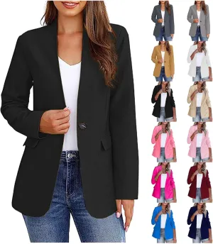 Blazers for Women Business Casual Work Office Suit Jacket Dressy Long Sleeve Lapel Open Front Lightweight Blazer