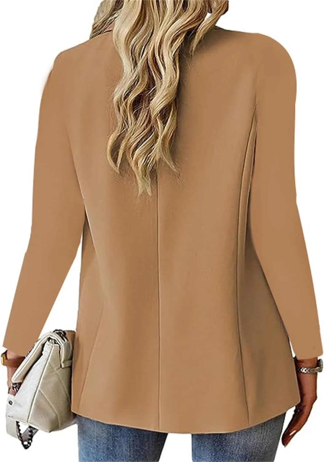Blazers for Women Business Dressy Open Front Casual Suit Jacket Lightweight Elegant Long Sleeve Work Office Blazer