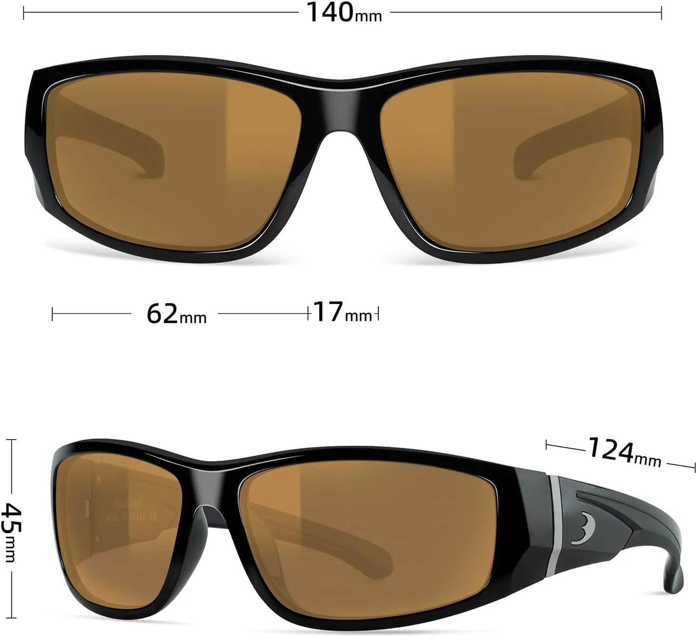 BNUS Polarized Sunglasses with Corning Glass Lens - High Definition, Fashionable, and Scratch-Resistant