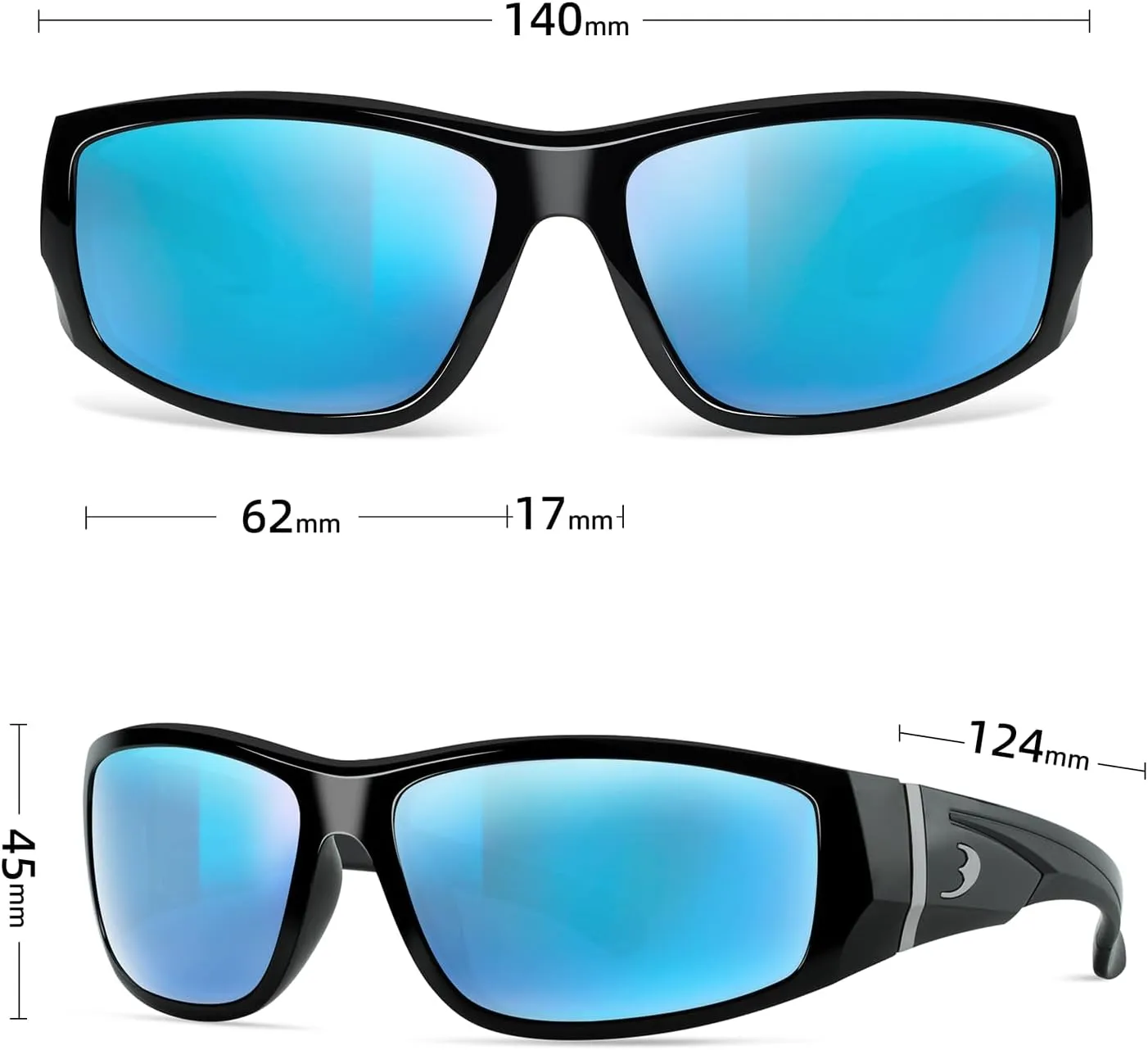 BNUS Polarized Sunglasses with Corning Glass Lens - High Definition, Fashionable, and Scratch-Resistant