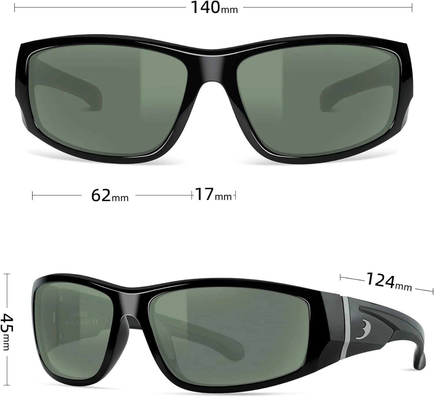 BNUS Polarized Sunglasses with Corning Glass Lens - High Definition, Fashionable, and Scratch-Resistant