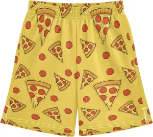 Boys Casual Shorts, Elastic Waist Athletic Gym Shorts with Pockets for Active Kids 7-15Y