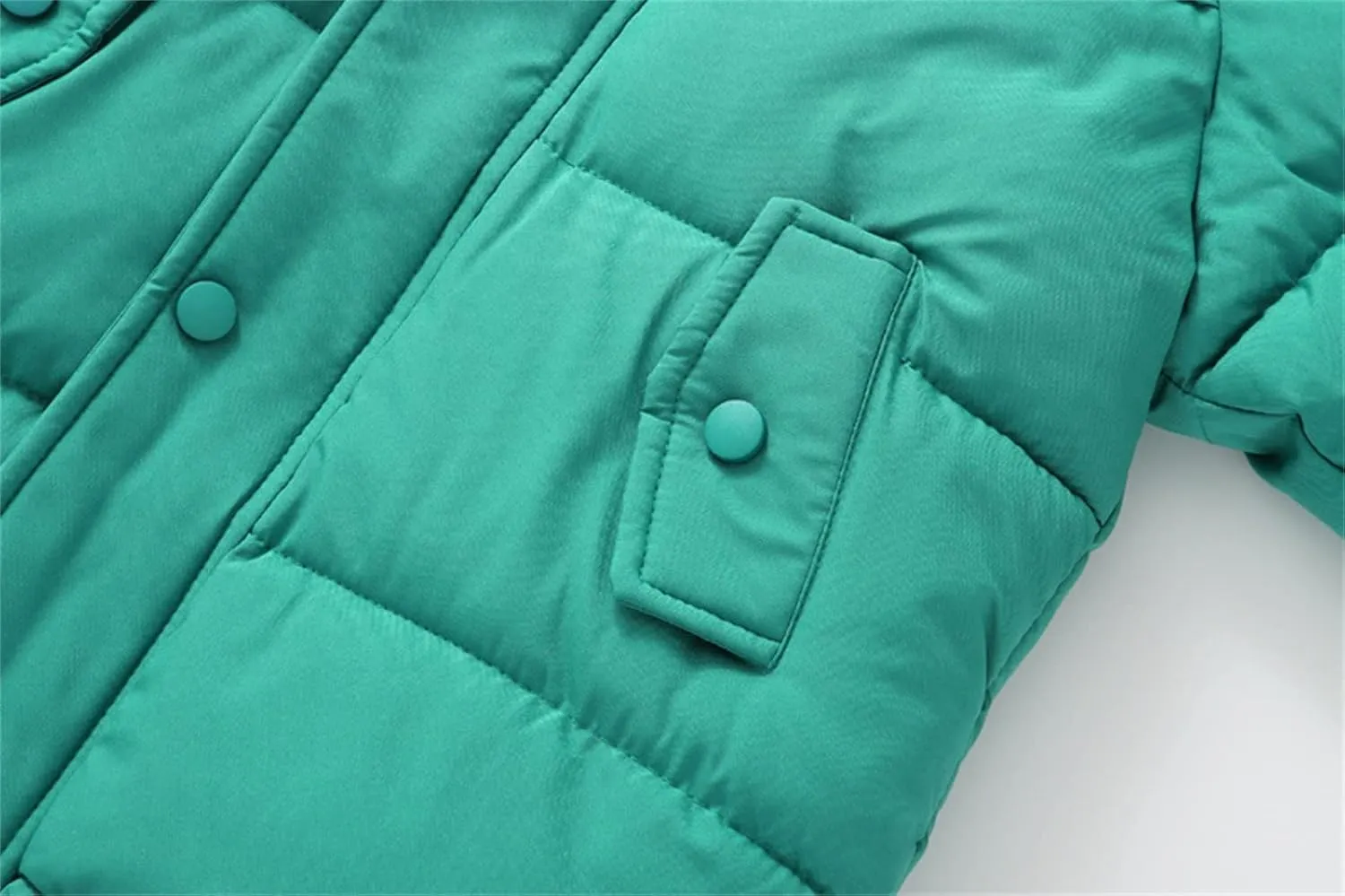 Boys Girls Winter Coat Kids Toddler Unisex Zip Up Puffer Jacket Outdoor Warm Clothes Solid Long Down Coats Outerwear