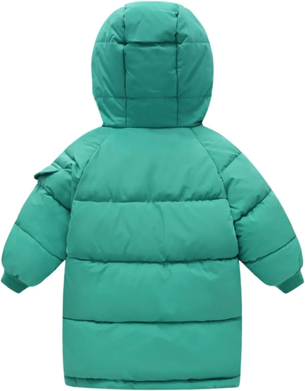Boys Girls Winter Coat Kids Toddler Unisex Zip Up Puffer Jacket Outdoor Warm Clothes Solid Long Down Coats Outerwear
