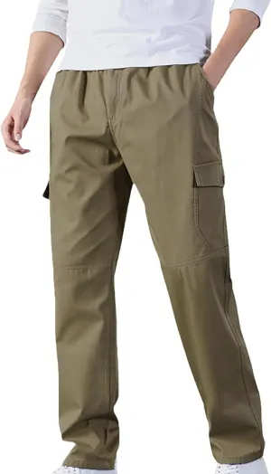 Cargo Pant Men's Casual Waisted Multi Pocket Solid Color Pants Street Bib Pants Men's Bib Pants Pantalones para Trabajo