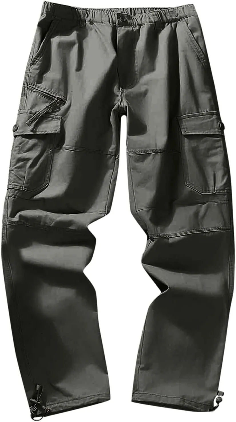Cargo Pants for Mens Mens Fashion Casual Multi Pocket Zipper Buckle Male Cargo Pants Outdoor Pants Pantalones De Hombre