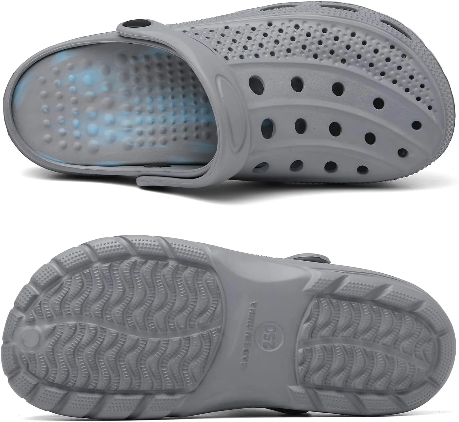ChayChax Men's and Women's Arch Support Clogs Garden Shoes Slip-on Outdoor Beach Slippers with Removable Cushion Footbed