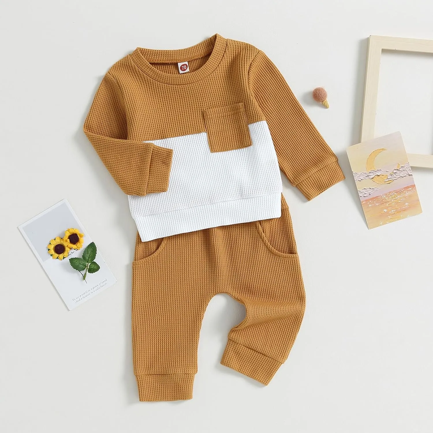 CIYCUIT Toddler Baby Boy Clothes Long Sleeve Sweatshirt Pants Set Fall Winter Outfits