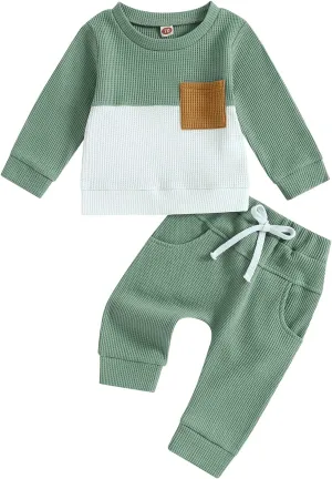 CIYCUIT Toddler Baby Boy Clothes Long Sleeve Sweatshirt Pants Set Fall Winter Outfits