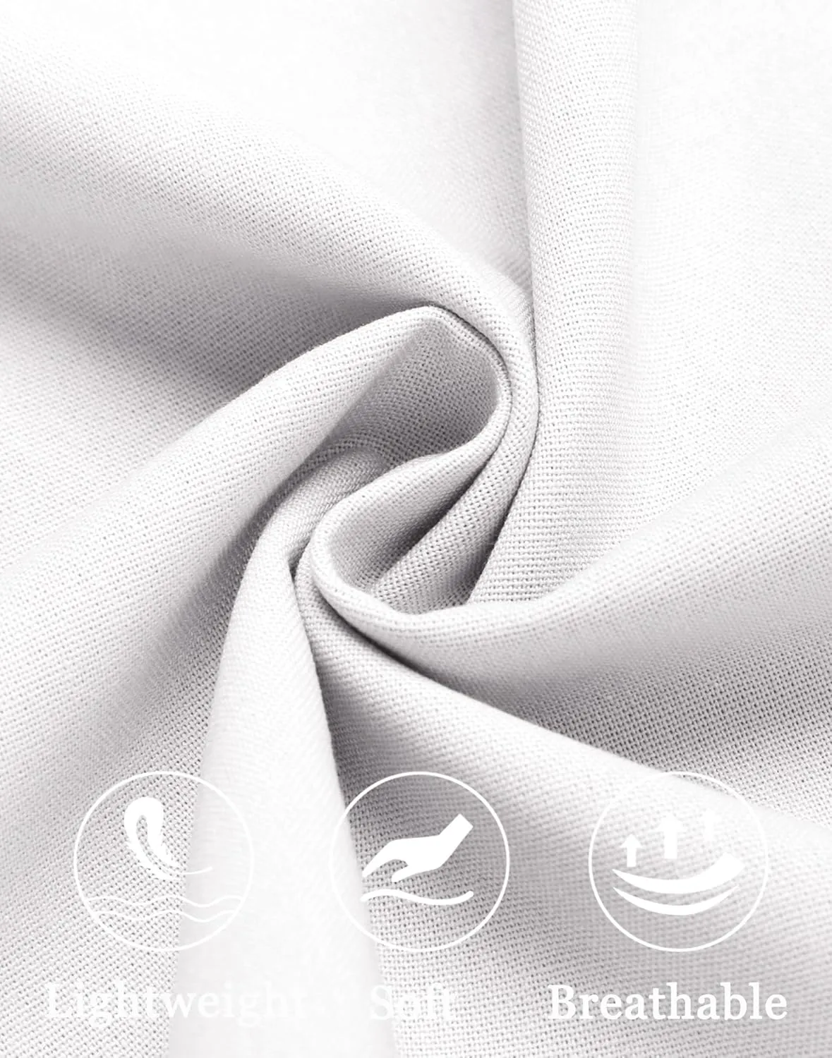COOFANDY Men's Casual Linen Pants Lightweight Summer Beach Pant Loose Fit Drawstring Elastic Waist Trousers