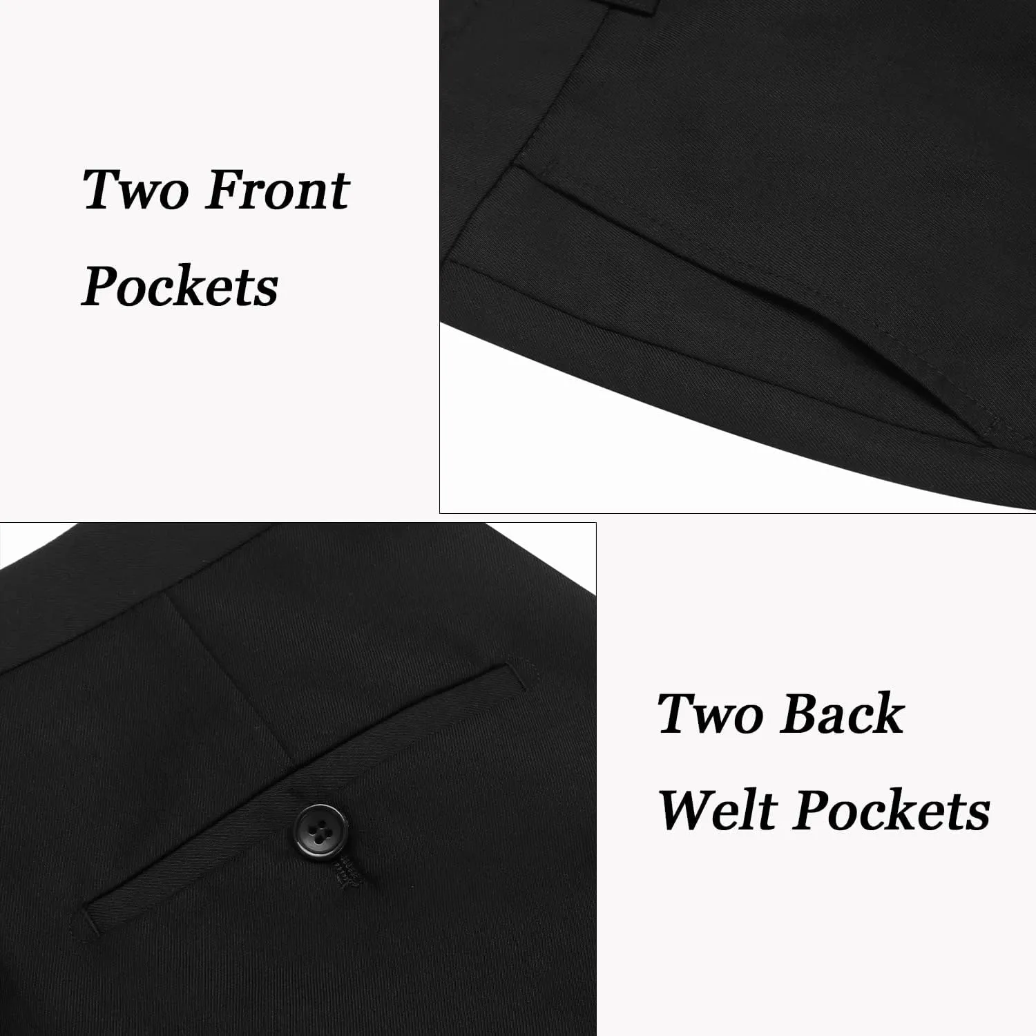 COOFANDY Men's Classic Fit Flat Front Dress Pants No Iron Premium Casual Pants Expandable Waist Suit Pants