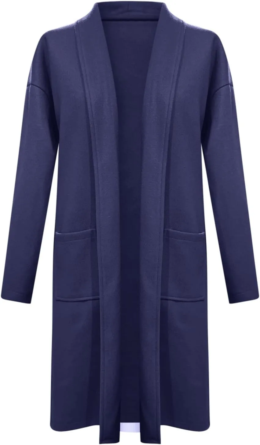 cooki Winter Coats for Women 2023 Trendy Wool Coat Long Cardigan Jacket for Women Lightweight Open Front Jacket Coat Outwear