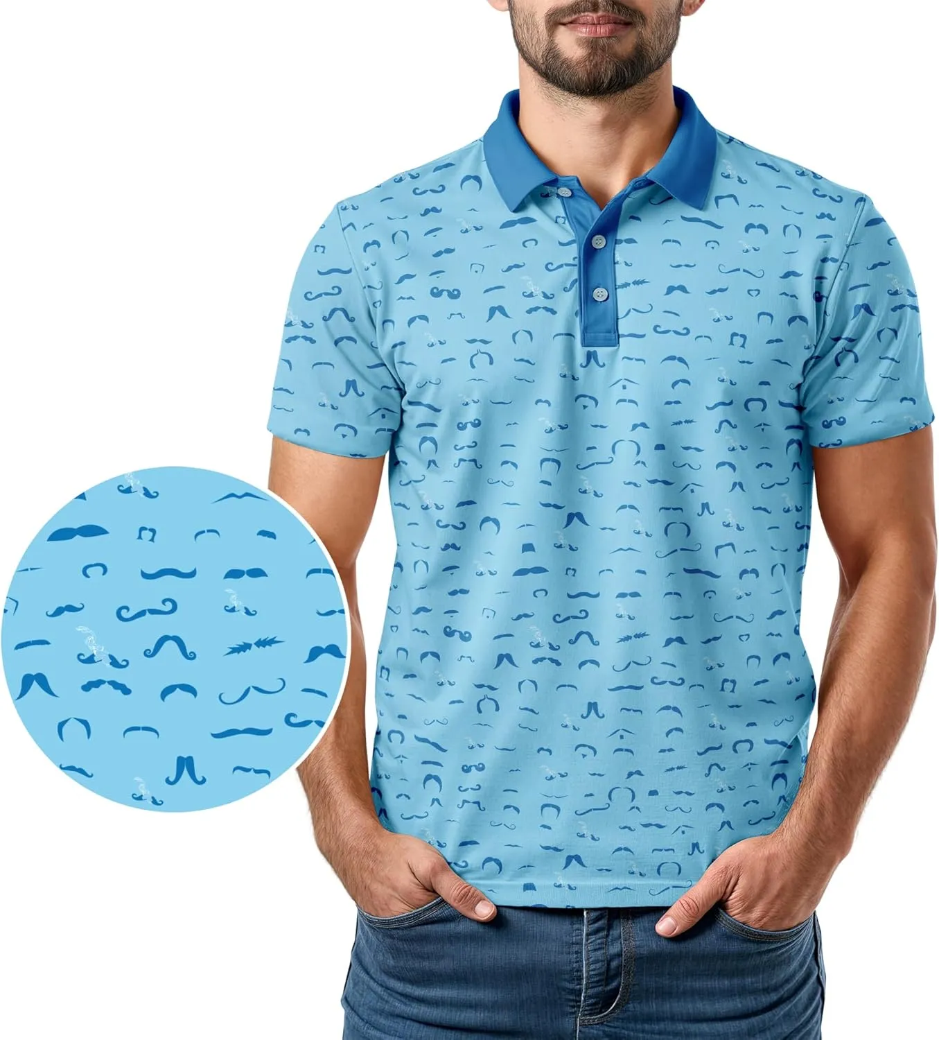 Crude Funny Golf Polo Shirts - Men UPF Dry Fit Performance Moisture Wicking Hawaiian Quick Dry Stretch Disc Small - 4XL 5XL