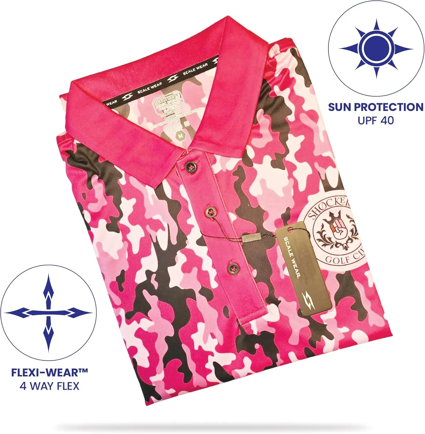 Crude Funny Golf Polo Shirts - Men UPF Dry Fit Performance Moisture Wicking Hawaiian Quick Dry Stretch Disc Small - 4XL 5XL