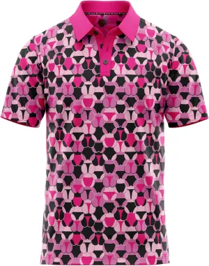 Crude Funny Golf Polo Shirts - Men UPF Dry Fit Performance Moisture Wicking Hawaiian Quick Dry Stretch Disc Small - 4XL 5XL