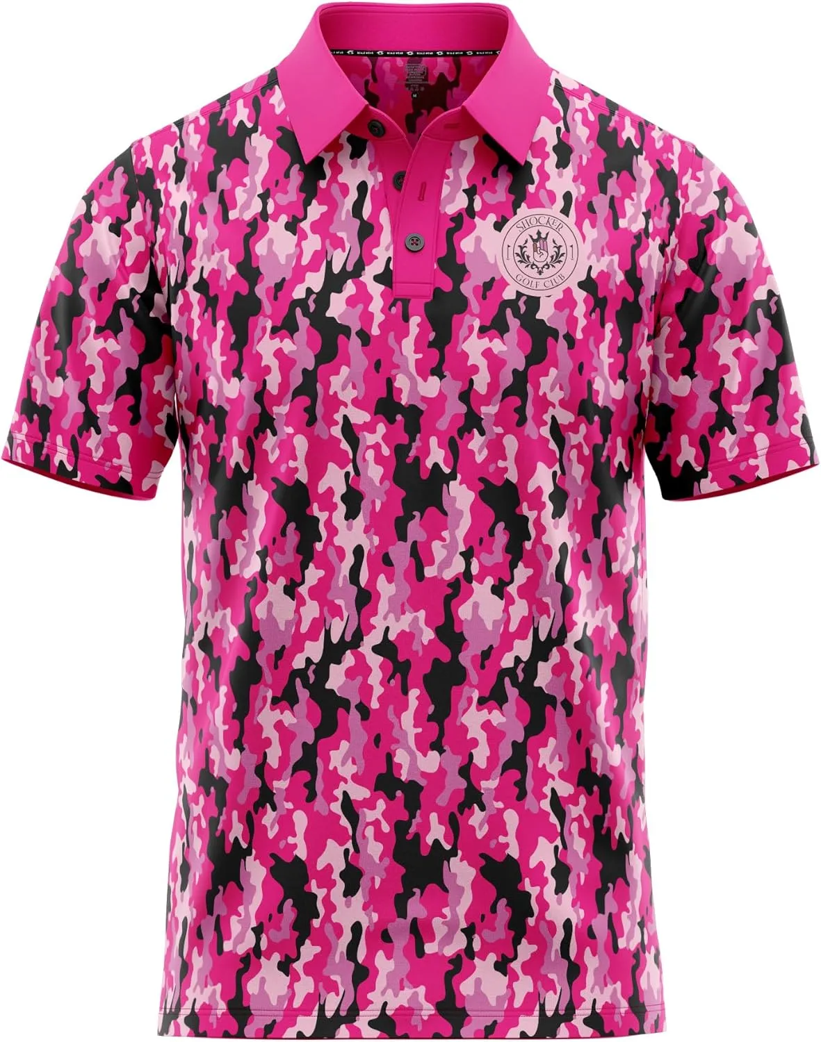 Crude Funny Golf Polo Shirts - Men UPF Dry Fit Performance Moisture Wicking Hawaiian Quick Dry Stretch Disc Small - 4XL 5XL