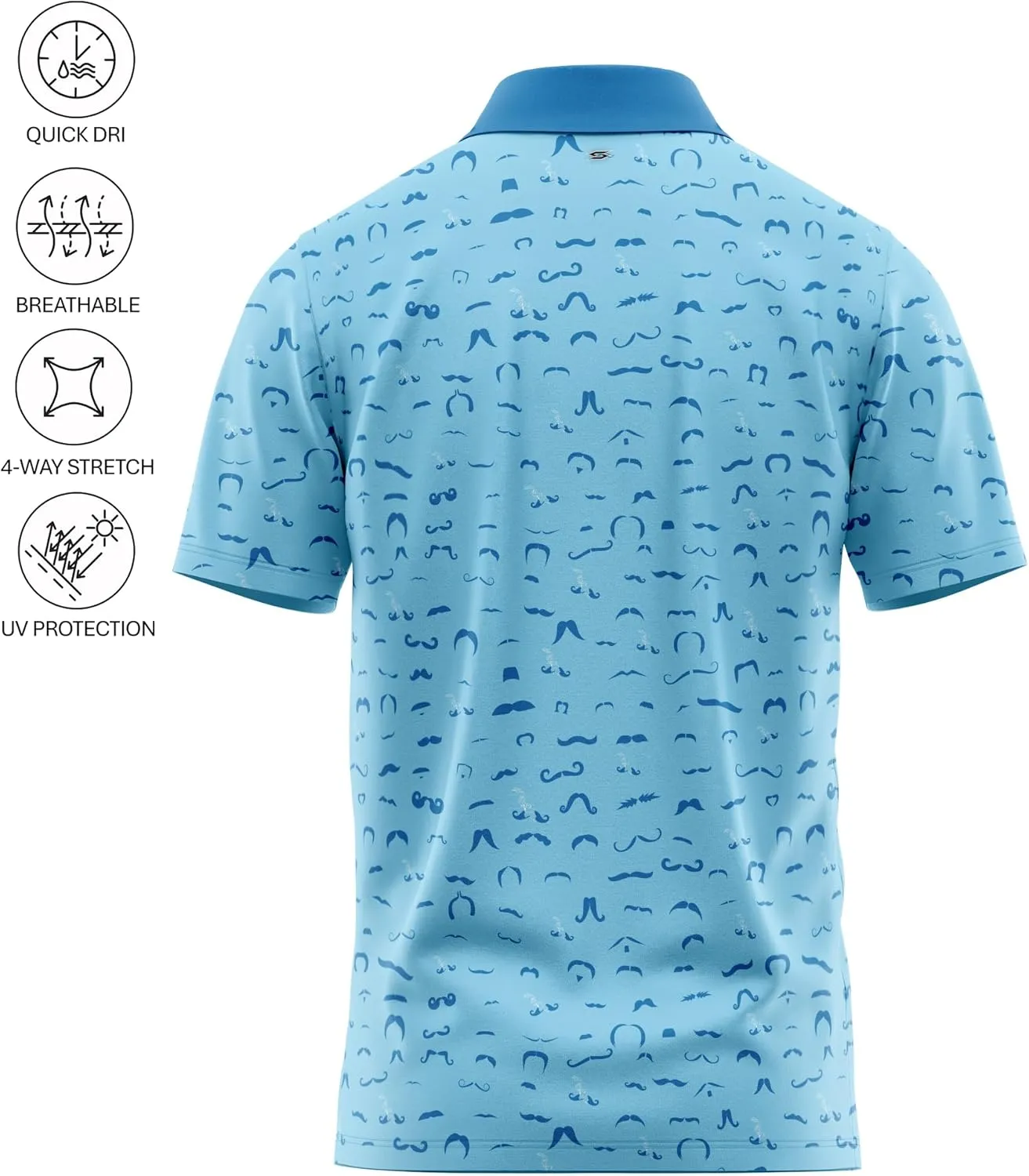 Crude Funny Golf Polo Shirts - Men UPF Dry Fit Performance Moisture Wicking Hawaiian Quick Dry Stretch Disc Small - 4XL 5XL