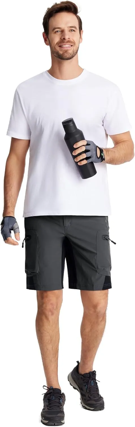 CRYSULLY Men's Hiking Cargo Shorts Outdoor Summer Lightweight Quick Dry Casual Shorts with 5 Pocket