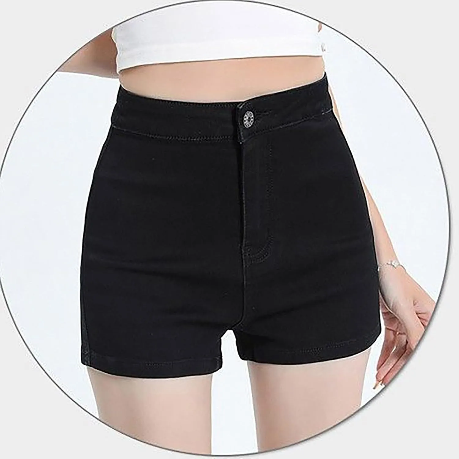 Denim Shorts Women Jean Shorts High Waisted Stretchy Casual Straight Leg Jeans Trendy Summer Fashion 2025
