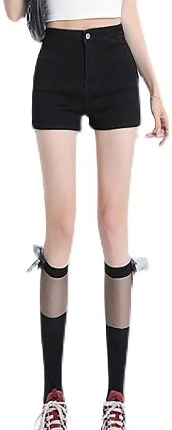 Denim Shorts Women Jean Shorts High Waisted Stretchy Casual Straight Leg Jeans Trendy Summer Fashion 2025