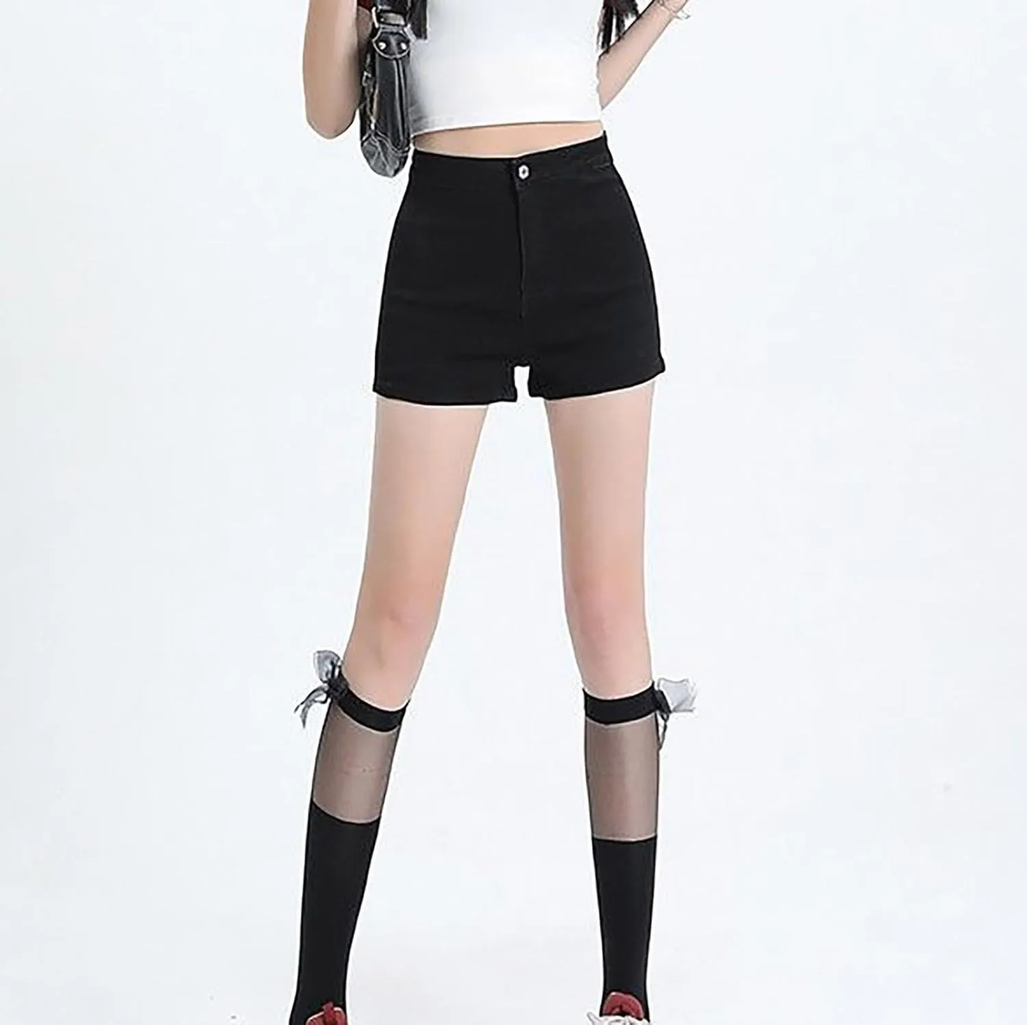 Denim Shorts Women Jean Shorts High Waisted Stretchy Casual Straight Leg Jeans Trendy Summer Fashion 2025