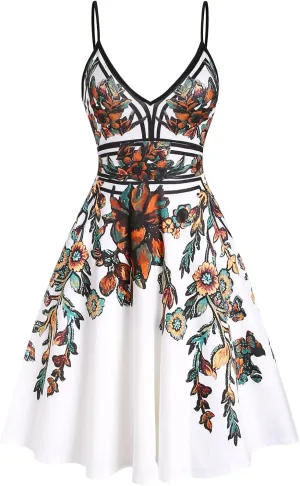 DRESSFO Summer Dress Sundress Cami Dress for Women