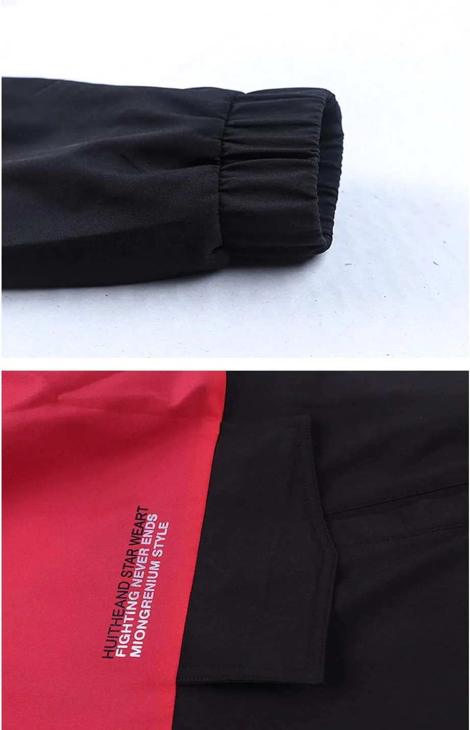 Flygo Men's Full Zip Hooded Waterproof Lightweight Colorblock Windbreaker Jackets Raincoats