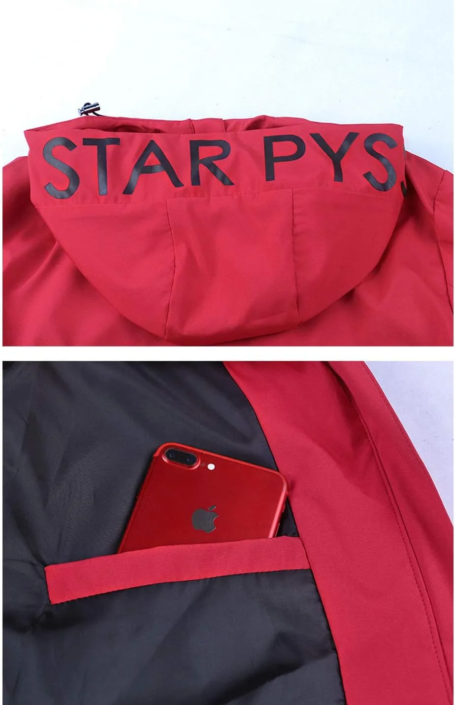Flygo Men's Full Zip Hooded Waterproof Lightweight Colorblock Windbreaker Jackets Raincoats