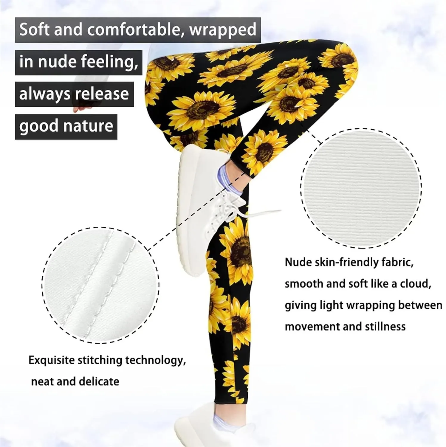 Forchrinse Cute Corgi Flower Girls Leggings Full Length Athletic Pants Stretch Yoga Pants Leggings for Kids,4-13Years