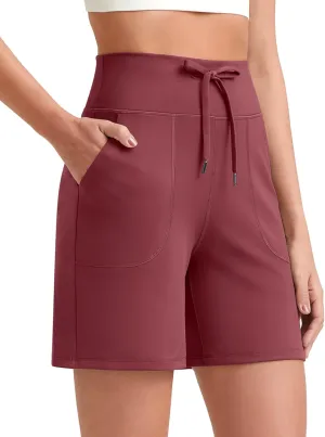 G4Free Women's Athletic Running Shorts High Waisted Bermuda Summer Casual Shorts for Golf Yoga with Pockets