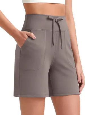 G4Free Women's Athletic Running Shorts High Waisted Bermuda Summer Casual Shorts for Golf Yoga with Pockets