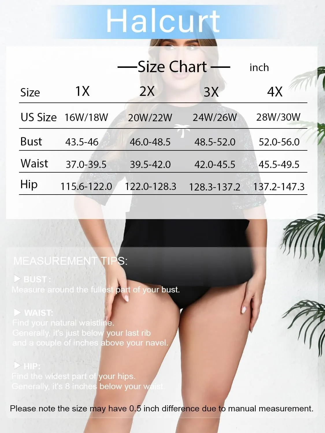 Halcurt Women's Plus Size Short Sleeve Rash Guard Top with Built in Bra Side Pockets UPF50  Swim Shirts
