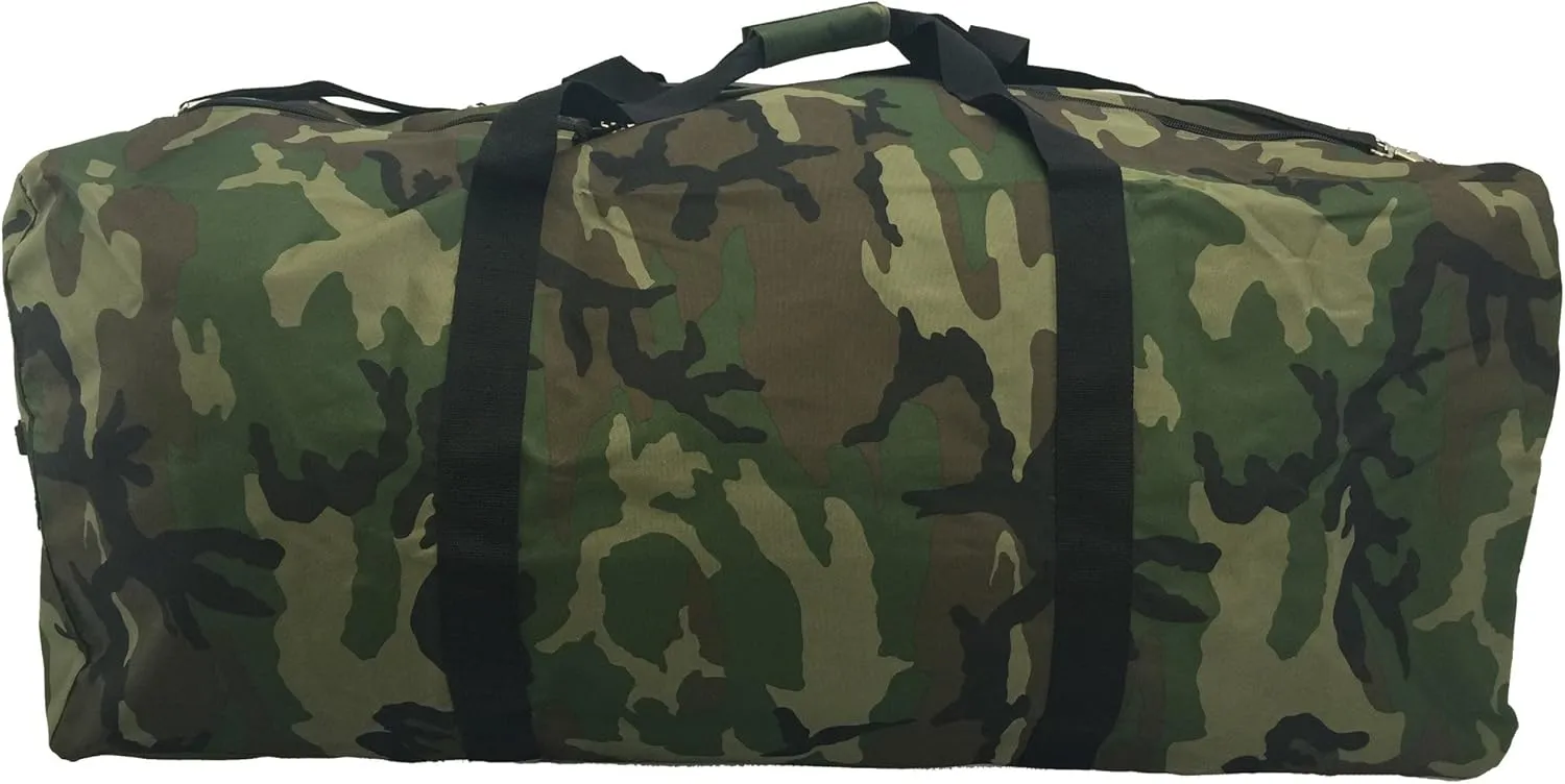 Heavy Duty Cargo Duffel Large Sport Gear Drum Set Equipment Hardware Travel Bag Rooftop Rack Bag (30" x 15" x 15", Camouflage)