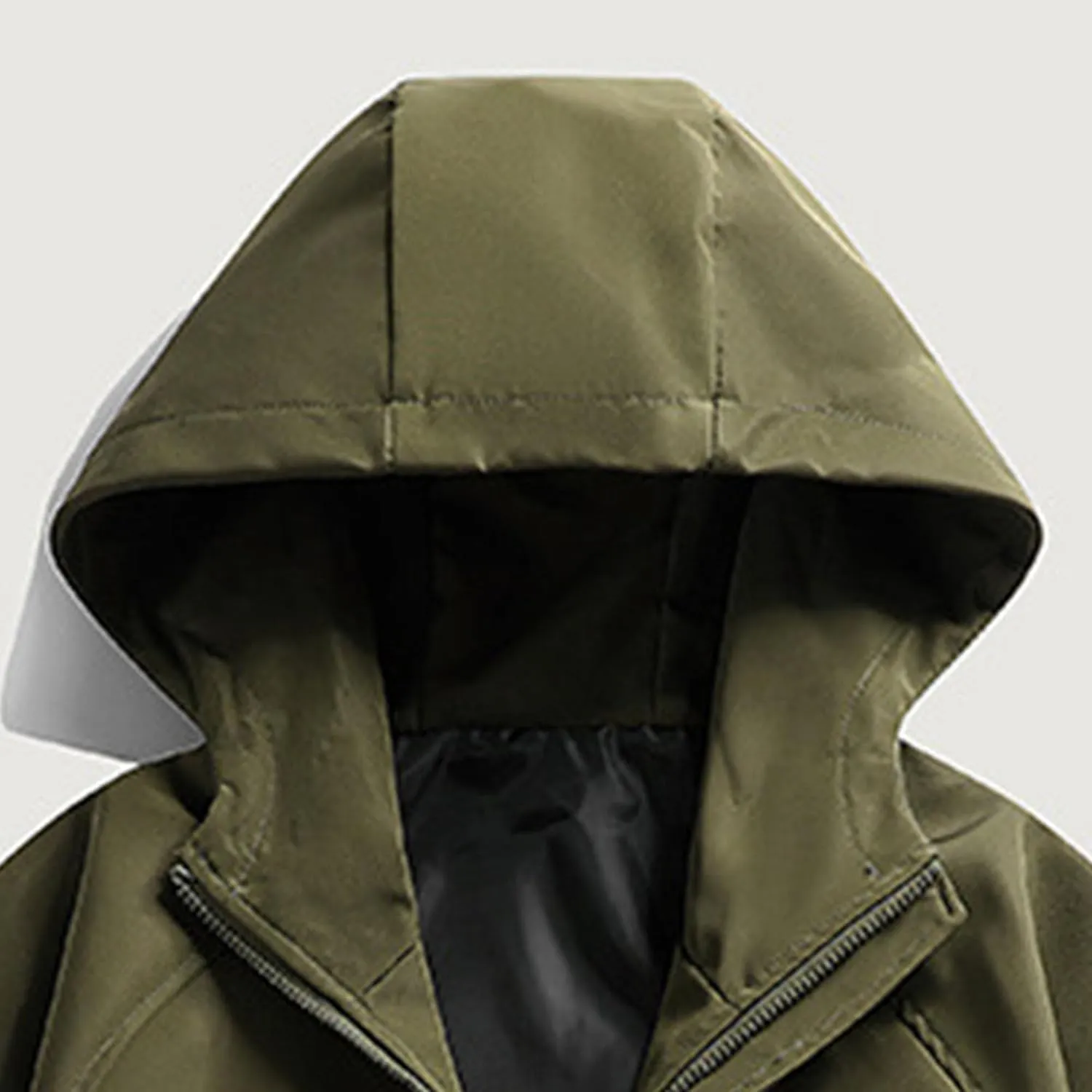 JEShifangjiusu Men's Lightweight Waterproof Hooded Rain Jacket Outdoor Raincoat Shell Jacket Windbreakers for Hiking Travel
