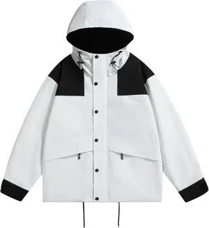 JEShifangjiusu Men'S Windbreaker Jacket Lightweight Water-Resistant Windbreakers Outdoor Softshell Raincoat For Hiking Travel