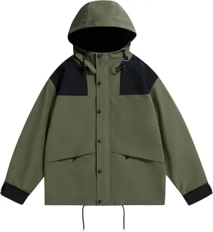 JEShifangjiusu Men'S Windbreaker Jacket Lightweight Water-Resistant Windbreakers Outdoor Softshell Raincoat For Hiking Travel